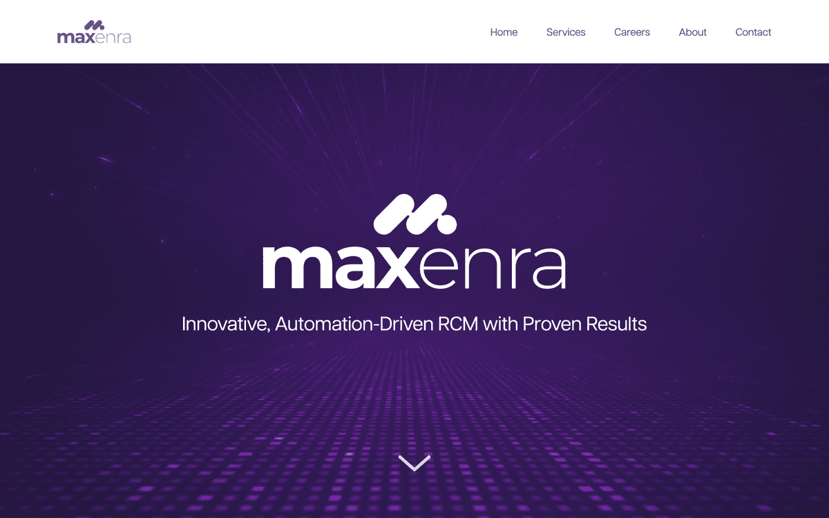 Maxenra Health website homepage