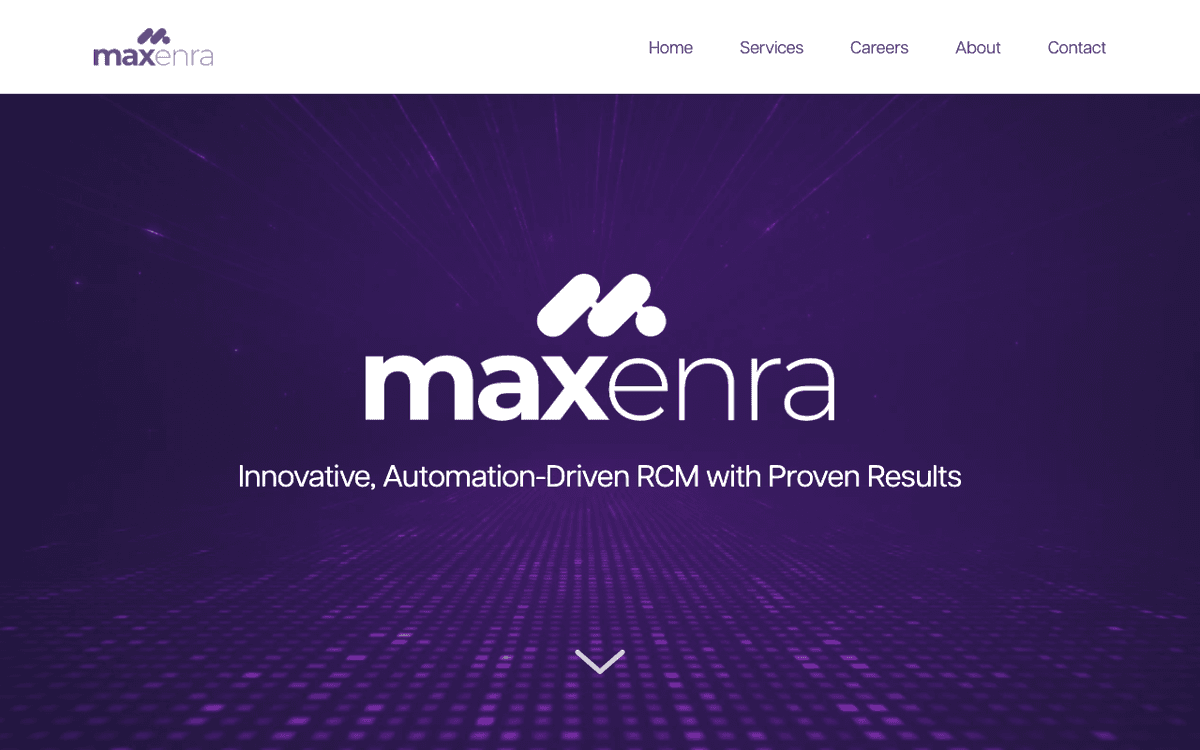 Maxenra Health website homepage